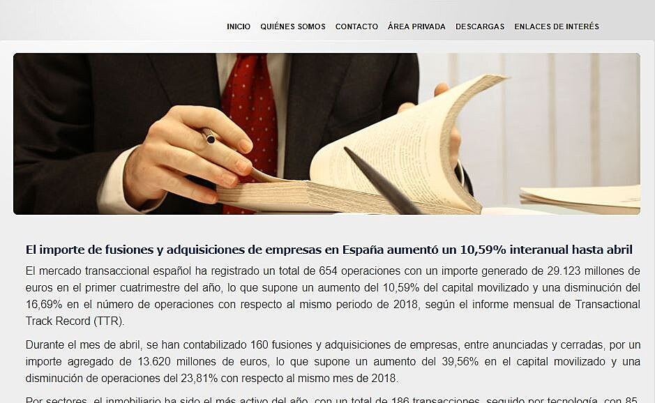 El importe de fusiones y adquisiciones de empresas en Espaa aument un 10,59% interanual hasta abril